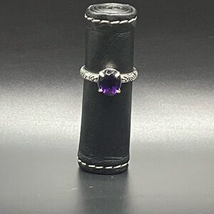 Sterling Silver Amethyst Ring - Purple Gemstone